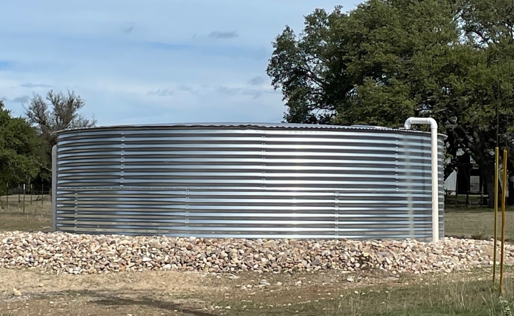 Rainwater tanks in the Texas Hill Country